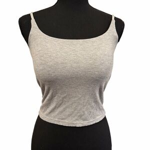 Gray Ribbed Women's SHEIN Tank Top with Built In Bra size XS